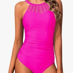 Vibrant Pink Women's One-Piece Swimsuit